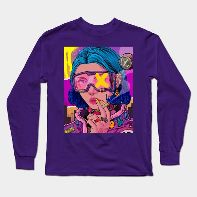 Choosen one Smoke Girls Long Sleeve T-Shirt by gambarlarangiki